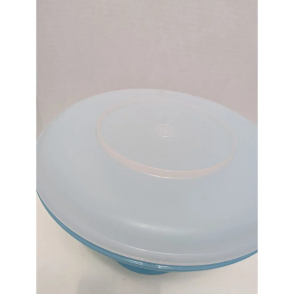 VTG Tupperware Serve it all‎ Keeper Multi use cake dip appetizer plastic aqua *